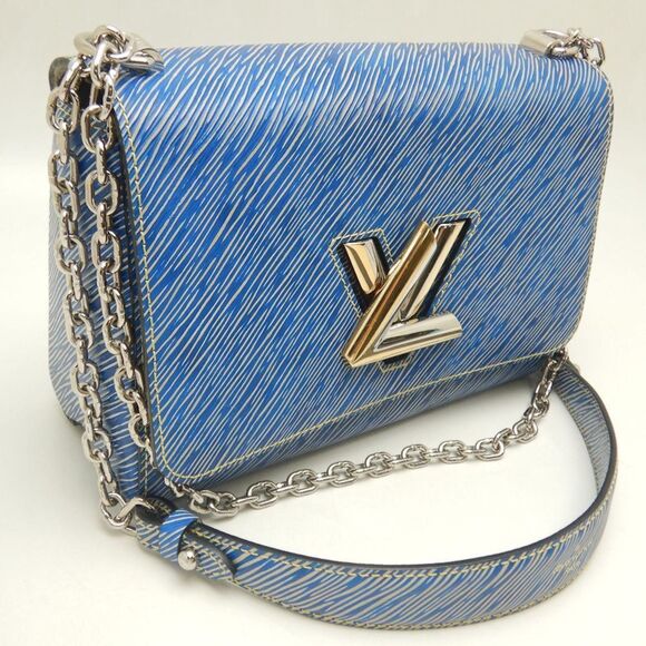 LOUIS VUITTON Blue Leather Shoulder Bag - Picture 2 of 10